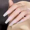 thumbnail image 7 of UDIYO 120Pcs/Set Nail Tip Full Half Cover Nail Extending Moderate Length Water Drop Fold Transparent Frosted Tip for Manicure, 7 of 7