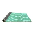 thumbnail image 2 of Ahgly Company Indoor Rectangle Trellis Turquoise Blue Modern Area Rugs, 8' x 12', 2 of 4