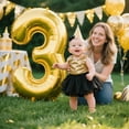 thumbnail image 3 of 40 Inch Gold Balloon Number 3 Balloon,Number Balloons Gold Big Giant Jumbo Number 3 Foil Mylar Balloons for 13th Birthday Party Anniversary Events,Wedding Anniversary Party Decorations, 3 of 15