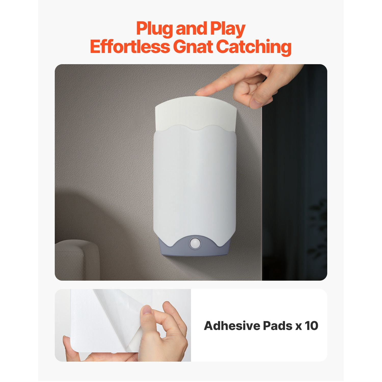 Plug-in fly trap, blue-purple mosquito killer, with 10 viscose plates, indoor mosquito fly and moth trap