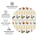 thumbnail image 3 of Zufioo Funny Chicken Print Leather Coaster Set, Decorative PVC Coasters 4-pack - Scald and Stain-resistant, Suitable for Home, Cafes, Restaurants-Round Shape, 3 of 6