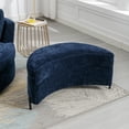 thumbnail image 7 of Aukfa 33" Storage Ottoman, Convertible Bench, Side Table for Living Room, Half Moon Shape, Navy, 7 of 7