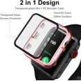 thumbnail image 2 of 2 Piezas Compatibles con Caja Apple Watch Series 1/2/3 44mm, [Cobertura Completa] Protector de Pantalla de Vidrio Templado Antirrayas + Funda Protectora de Parachoques de PC para iWatch Series 1/2/3 44mm Rojo Verde, 2 of 5