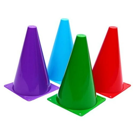 Magical Color Cones Dazzling Toys Assorted Colors Plastic Indoor/outdoor Flexible Traffic Cones - Pack of 6, 7 Inches. ()