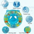 thumbnail image 2 of CQHVKQ 20" Inflatable Baby Pool Float Seat, Frog Pattern Baby Swimming Ring for Swim Training, Toddler Inflatable Swimming Float with Airbag Seat, Adjustable Infant Pool Floats 6-36 Months, Blue, 2 of 9