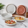 thumbnail image 3 of Vancasso Pasta Bowls Set of 6, 48 oz Stoneware Salad Bowls with Wide and Shallow, Large Serving Bowls, Soup Bowls, Microwave & Dishwasher Safe, Gray, 3 of 7