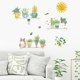 thumbnail image 4 of 1 Juego de pegatinas de animales para gatos, plantas en macetas en el estante, pegatina de pared, decoración de pared de salón para dormitorio JAMW Sencillez, 4 of 5