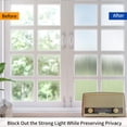 thumbnail image 2 of shiyou-Reeded Glass Window Privacy Film, Non-Adhesive Frosted Reeded Static Cling Window Film Heat Blocking Decorative Film 3D Window Decals for Bathroom Living Room Office Door (Reeded, 17.5 x 78.7), 2 of 4