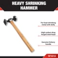 thumbnail image 2 of Performance Tool W1012 Heat-Shrinking Hammer, High Carbon Drop Forged Steel Head, Genuine Hickory Handle, Ideal for Metal Working with Dolly, 2 of 4