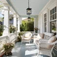 thumbnail image 4 of LNC Outdoor Hanging Lantern with Seeded Glass, 1-Light Black Pendant for Porch or Entry, 4 of 15