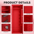thumbnail image 5 of KAER 13-15 Biometric Gun Safe, Quick Access Assembled Gun Safe for Rifle and Pistol, Large Heavy-Duty Gun Cabinet for Shotgun with Removable Shelf & Gun Rack, Red, 5 of 9