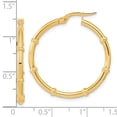 thumbnail image 2 of FJC Finejewelers 14 kt Yellow Gold Polished and Fancy Hoop Earrings 28 x 28 mm, 2 of 6