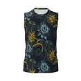 thumbnail image 6 of Lsque Sunflowers Print Men's Cotton Blend Sleeveless Muscle Shirts (S-3XL)- Moisture Wicking, Odor Protection, UPF 30+,Large, 6 of 8