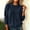 Navy, variant on 2026 Fall Winter Women's Crew Neck Fuzzy Fleece Sweatshirt, Drop Shoulder Long Sleeve Solid Loose Pullover Top with Front Kangaroo Pocket for Lounge Outdoor Cold Weather Layering