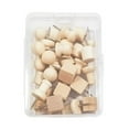 thumbnail image 5 of HEMLBOYW 30 Pcs/Pack Multi-purpsoe Decorative Pushpin Set Wooden Thumb Tacks Set Box Sealed for Cork Board Wall Decor Wood Color Wood + Metal, 5 of 6