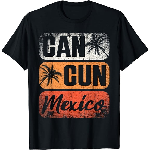 Cancun Mexico Yucatan Holiday Vacation Travel T-Shirt Black Medium
