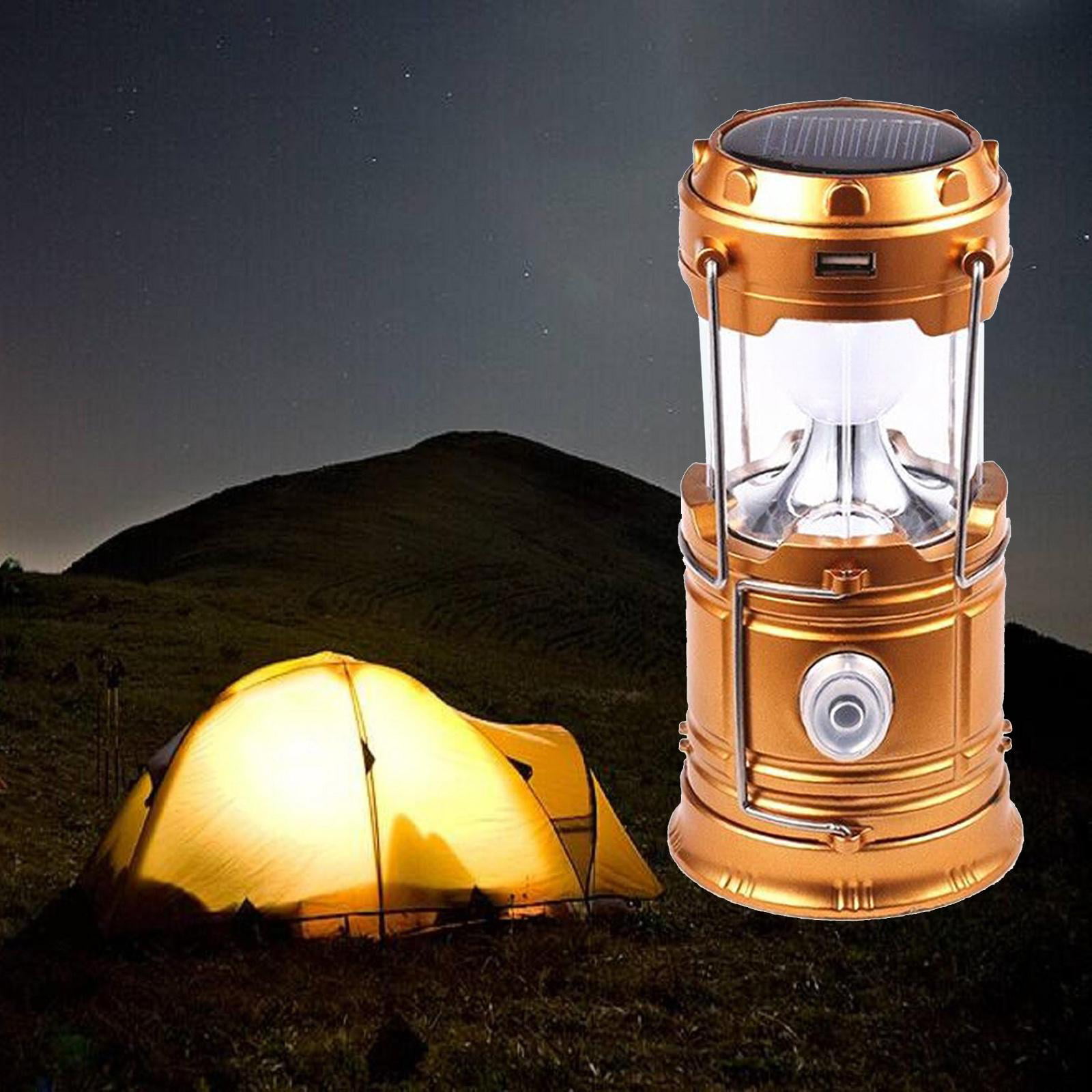 1pc LED Camping Lantern Tent Flash Light Portable Emergency Lamp Outdoor Yellow 