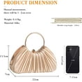 thumbnail image 3 of Women Evening Bag Pleated Clutch Bag Silk Handbag Bridal Wedding Purse Small Shoulder Bag Elegant Crossbody Bag, 3 of 7
