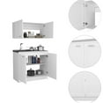 thumbnail image 6 of White Cabinet, 30.3" H X 38.34" W 20.78" D, Solid Wood + , Engineered Charm Cabinet. X D Superior Part. 19.2" 39.3" 12.6" Low 41.2'' Countertop, 44.3'' Countertop. With Filler. Compliant And ., 6 of 6