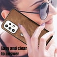 thumbnail image 4 of RFID BLOCKING Wallet Case for Samsung Galaxy A53 5G with Card Holder, Zipper Pocket Kickstand Function Shockproof Purse Phone Cover with Removable Shoulder Strap & Wrist Strap, Brown, 4 of 10