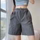 thumbnail image 4 of Pantalones cortos Cargo de secado rápido para mujer, ropa de playa para el hogar, ocio, para interiores y exteriores, holgados, a la moda, novedad de verano, 4 of 4
