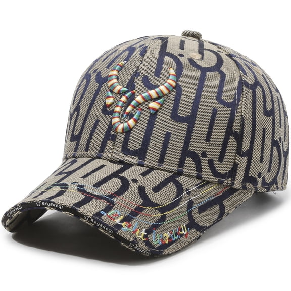 Trendy Embroidered Baseball Cap, Versatile Duckbill Cap for Girls Women Men - Adjustable Soft Breathable Sun Hats