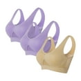 thumbnail image 2 of Purcolt Womens 3 Pack Sports Bras Breathable Mesh Wireless T Shirts Bras Full Coverage High Impact Push Up Bras for Workout Running Yoga, 2 of 9