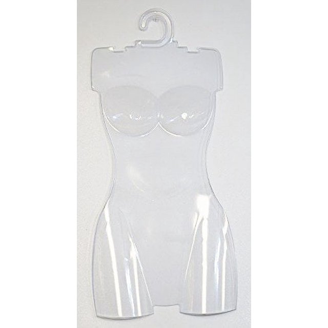 Henta Clear Plastic Female Body Forms | (Female Torso Mannequin Set of 10)