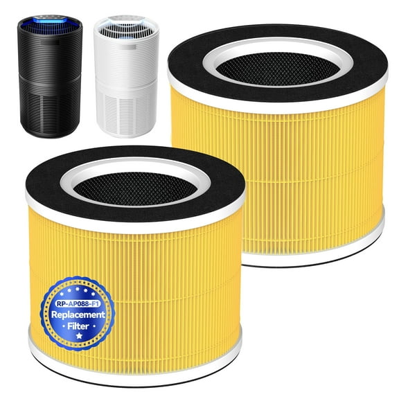 RP-AP088-F1 Replacement Filter Compatible with RENPHO RP-AP088W, RP-AP088, RP-AP088B Air Purifier, 5-Stage High-Efficiency Filtration, Compared Part #RP-AP088-F1, 2 pack