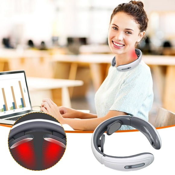 EGNMCR Electric Neck Heating - 2 Cervical Charging Neck Shoulder Instrument For Elders Adult - USB Charging Cervical Spine Electric Neck Heating Massager