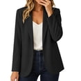 thumbnail image 2 of Stamzod Womens Jackets Dressy Casual Open Front Long Sleeve Blazer Lapel Business Work Dress Jacket with Pockets Black-1 L, 2 of 10