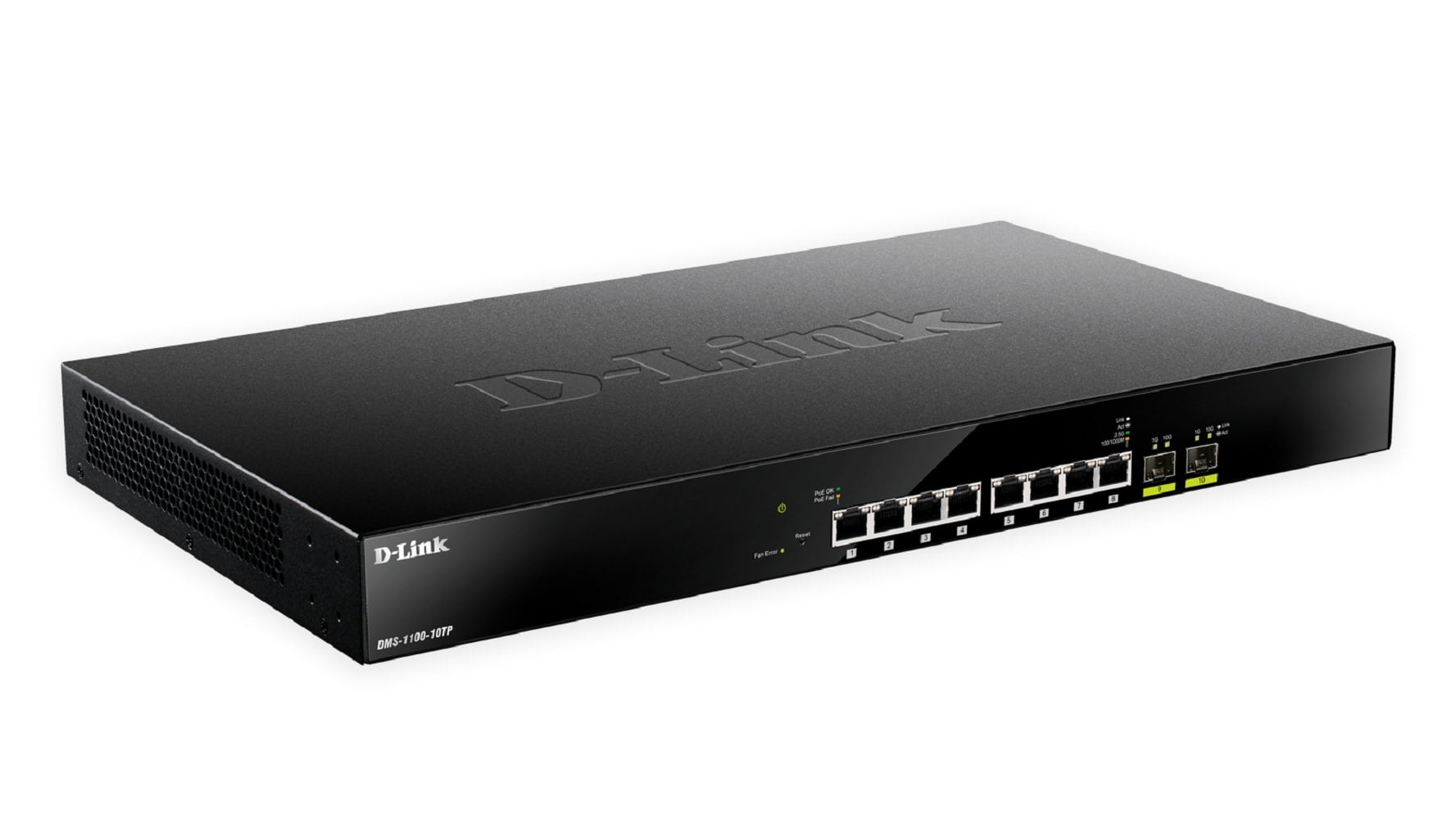 8Port MultiGigabit Smart Managed PoE Switch with 2 10GbE SFP+ ports