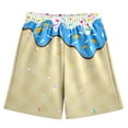 thumbnail image 4 of Glisme Summer Shorts For Boys Casual Shorts Athletic Gym Shorts Elastic Waist With Pockets Ice Cream Waffle Print Sports Shorts Durable Pants Size 9-10 Years Sky Blue, 4 of 4