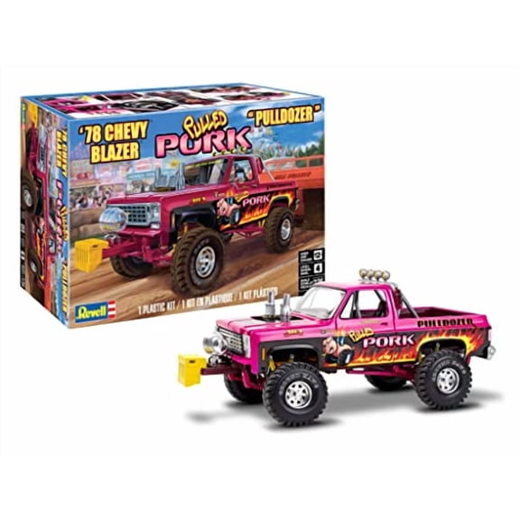 Revell 1:24 Scale 1978 Chevrolet Blazer Pickup Truck “Pulled Pork Pulldozer” Model Kit – Level 4 Intermediate Build