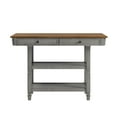 thumbnail image 4 of Weston Home Nora Kitchen Island with 2 Drawers and 2 Shelves, Antique Gray, 4 of 6