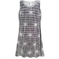 thumbnail image 1 of Small Extra Tall Womens Sleeveless Silver Polaris Designer Print Tunic Tops Casual Loose Fitting Flowy Shirts Blouses, 1 of 4