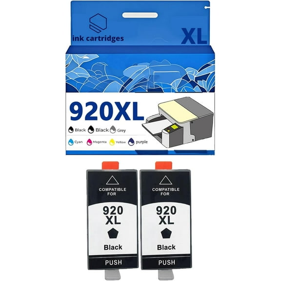 920XL 920 XL Ink Cartridges Compatible for HP 6500A 6000 6500 7000 7500 7500A Inkjet Printers, Leak-Proof Design Crisp Printing