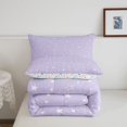 thumbnail image 5 of Manfei Kawaii Cartoon Stars Twin Comforter Sets,Sprinkle Print Bedding Set,Lavender Purple,Colorful Stars Reversible,2pcs,1 Comforter and 1 Pillowcase, 5 of 7