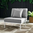 thumbnail image 3 of Modway Stance Modern Fabric & Aluminum Outdoor Armless Armchair in Gray, 3 of 9