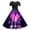 Purple, variant on Womens Dress 2024 Valentines Day Dresses Fashion Cat Print Round Neck Short Sleeve Retro Casual Dress Pink S