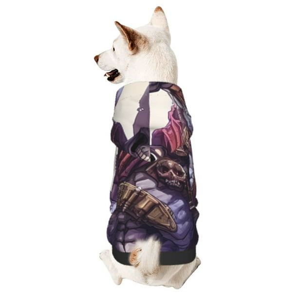 Balery Cool Skull Cowboy Sudadera con Capucha para Perros Pequeños – Ropa para Mascotas, Disfraz para Perros y Gatos, Ideal para Fiestas y Cosplay-Small