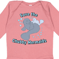 thumbnail image 4 of Inktastic Save the Chubby Mermaids with Cute Manatees Boys or Girls Long Sleeve Baby Bodysuit, 4 of 5