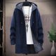 thumbnail image 3 of chamarra con capucha para hombre, con cierre, forro polar, abrigada con forro de sherpa, para invierno, gabardina con bolsillo, 3 of 11