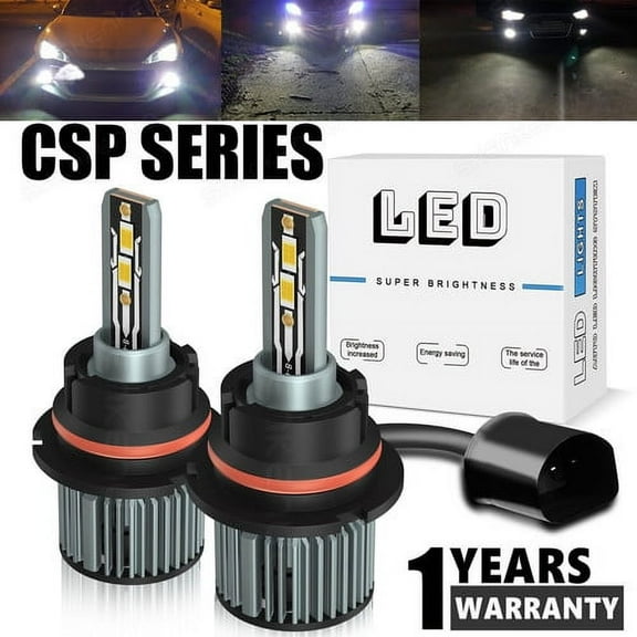 For 1994-2004 Ford Mustang 9007 LED Headlight Hi/Lo Bulbs 6000k