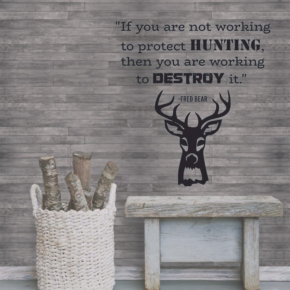 You Are Working To Destroy It Quote Hunting Hunter Huntsman Hunt Forest Animal Quotes Wall Decal Sticker Vinyl Art Mural for Girls / Boys Home Room Walls Bedroom House Decor Decoration (20x20 inch) - image 2 of 3