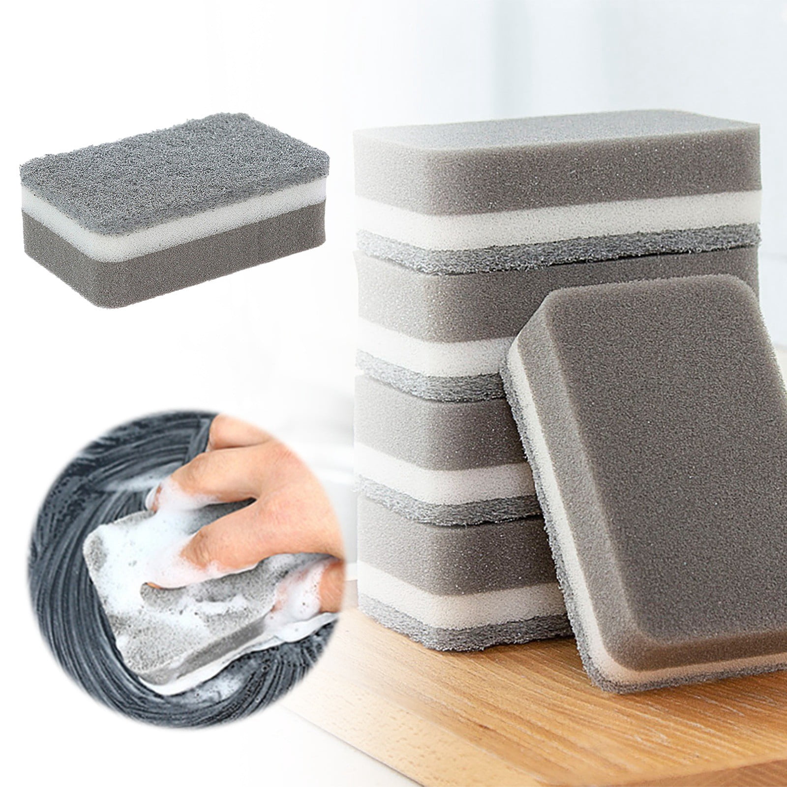 Svmmer Dishwashing Sponge | Kitchen Dish Sponge | Non Scratch Scouring Pad | Non Scratch Sponge | Double Cleaning Sponge | Non Scratch Scrub Sponge