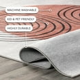 thumbnail image 3 of nuLOOM Martine Abstract Sun Machine Washable Area Rug, 10' x 13', Burnt Orange, 3 of 13