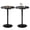 Set of 2-Black, variant on Furniliving Modern Round Bar Table, Adjustable Height and 360° Swivel Pub Table, Cocktail Table with Black Metal Base for Bar, Dining Room, Kitchen,Cafe, Black