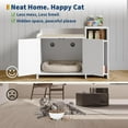 thumbnail image 4 of Yiwa Meuble Moderne pour Litière de Chat, Maisonnette Intérieure Cachée pour Chat avec Doubles Portes, Tablette Spacieuse et Table d'Appoint en Bois pour Chambre Ou Salon, 4 of 9