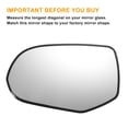 thumbnail image 3 of Reemplazo de vidrio del espejo retrovisor izquierdo 1 pieza, vidrio blanco calefaccionado con respaldo, compatible con Honda Odyssey 06-08, 3 of 6